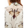 White blouse "Gliciniya-1" with an author's print of the praying mantis