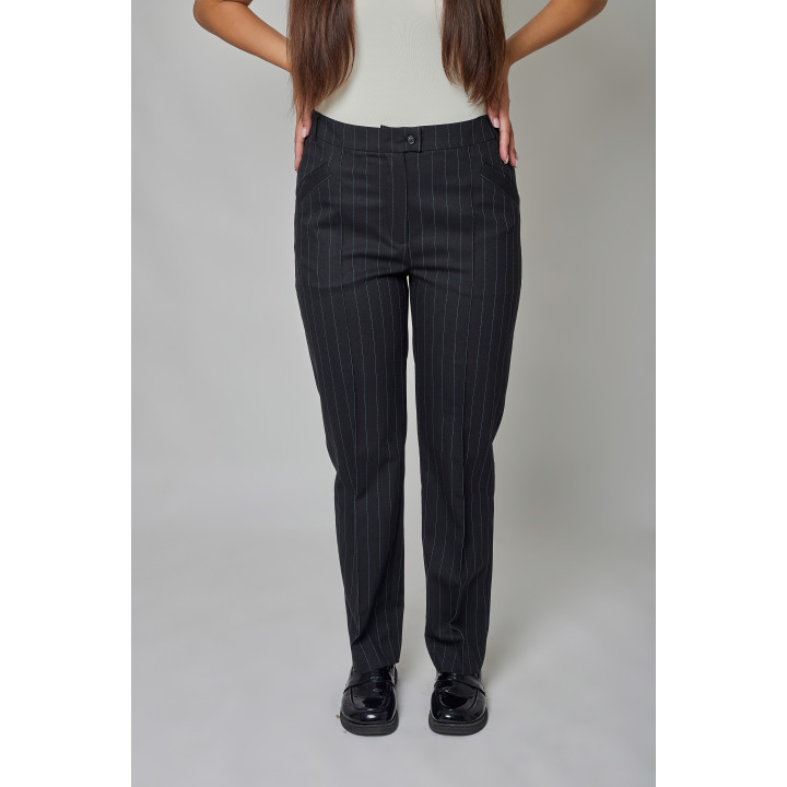 Trousers "Rose-3" dark blue color with stripes