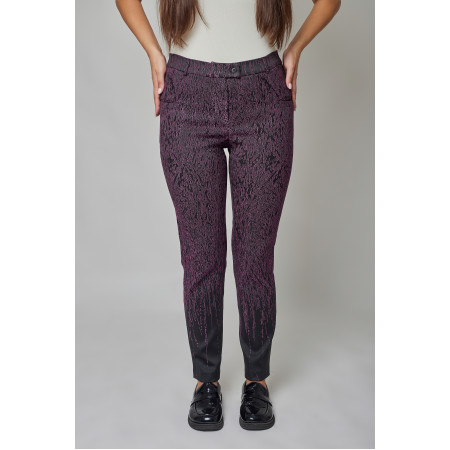Trousers "Valentina" red color with stripes