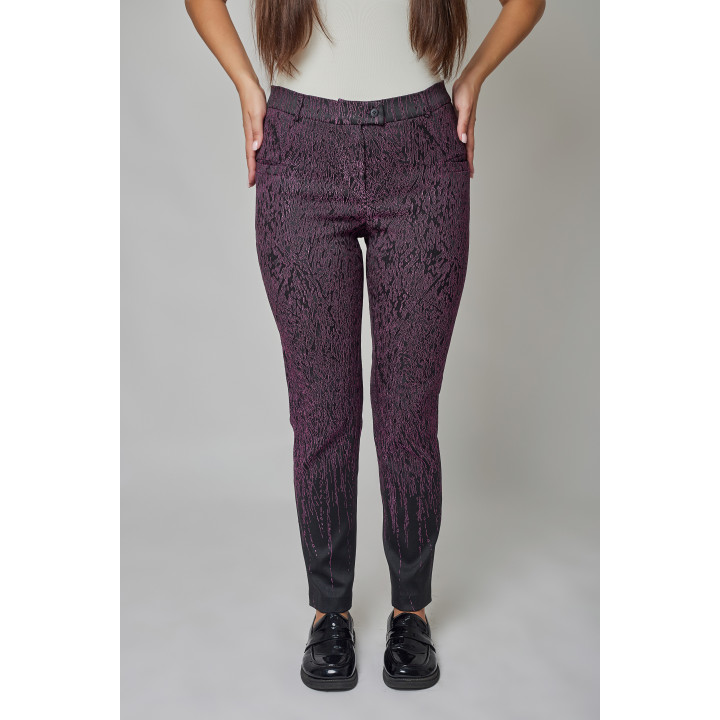 Trousers "Valentina" red color with stripes
