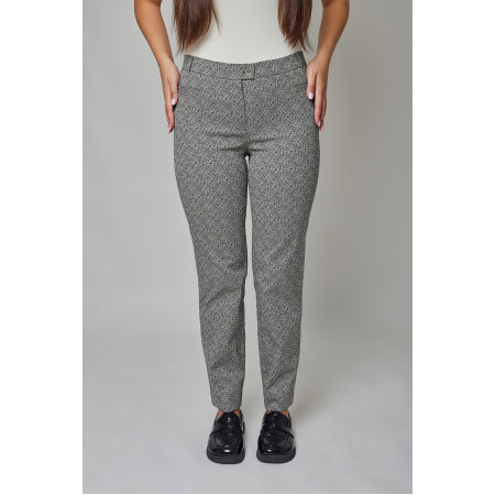 Trousers "Valentina" red color with stripes