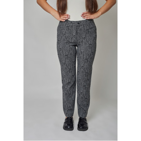 Trousers "Valentina" red color with stripes