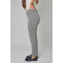 Trousers "Valentina" black and white color in a cage