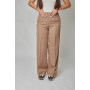 Trousers "Audrey" beige striped color