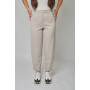 "Vigo" beige striped trousers