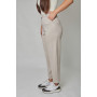 "Vigo" beige striped trousers