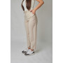 "Vigo" beige striped trousers