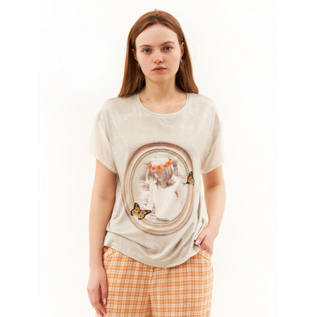 T-shirt "Zara" beige color