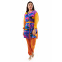 Tunic "Kiti" orange-blue color