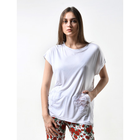 T-shirt "Viola" white color