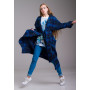 Cardigan "Alghero" black-blue color in a cage
