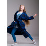 Cardigan "Alghero" black-blue color in a cage