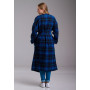 Cardigan "Alghero" black-blue color in a cage