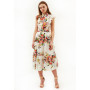 Dress "Faith" milky color with berry print