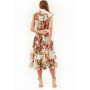 Dress "Faith" milky color with berry print