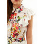 Dress "Faith" milky color with berry print