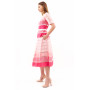 Dress "Valerie" pink color with stripes
