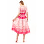 Dress "Valerie" pink color with stripes