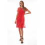 Dress "Dakey-2" red color with embroidery