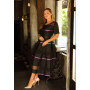 Dress "Valerie" black color with stripes