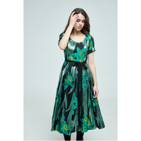 Dress "Valerie" emerald color