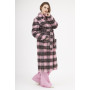 Coat "Beryl" in black and pink cage