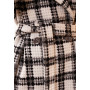 Coat "Veronica" milky-colored in a cage