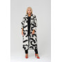 Coat "Bella" white color made of alpaca wool