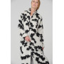 Coat "Bella" white color made of alpaca wool