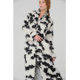 Coat "Bella" white color made of alpaca wool