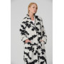 Coat "Bella" white color made of alpaca wool