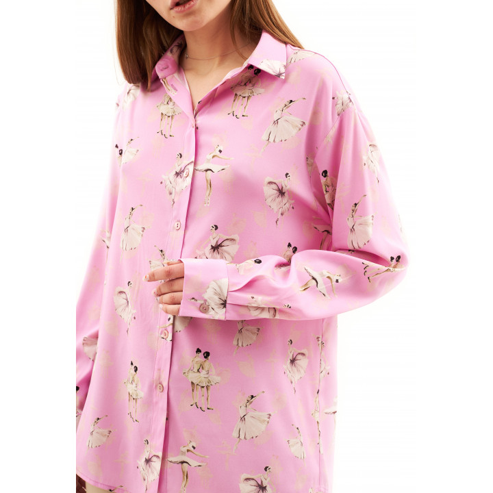 Shirt "Kitty" with ballerina print