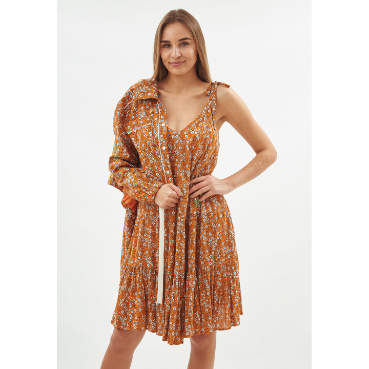Sundress "Bloom" terracotta color