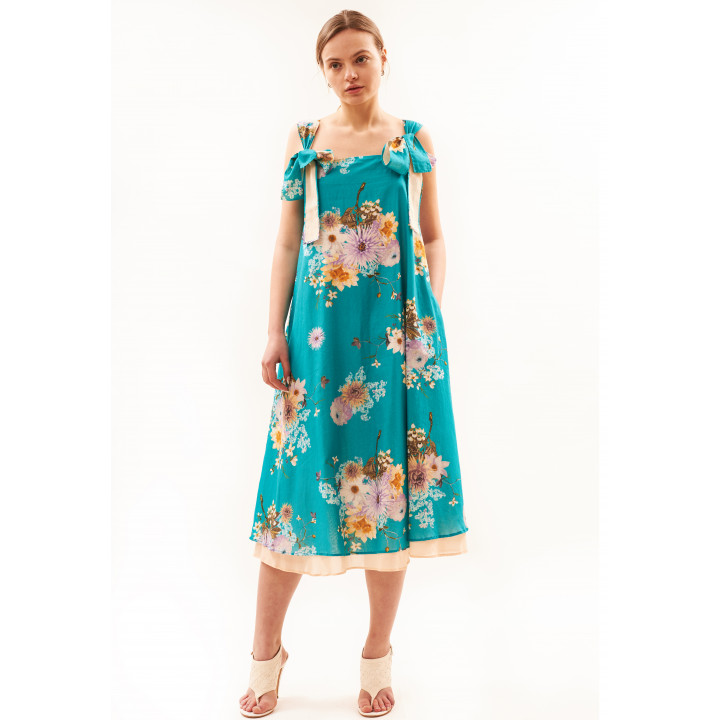 Sundress "Inessa" turquoise color