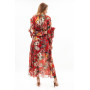 Dress "Floretta" red color with floral print
