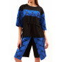 Shorts-skirt "Antonina" black and blue color