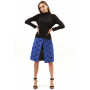 Shorts-skirt "Antonina" black and blue color