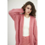 Handmade knitted sweater in dusty pink color