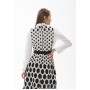 Dress "Eveline" black color with peas
