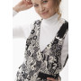 Sundress "Evelin" black and white color