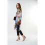 Blouse "Gliciniya" black and white floral print