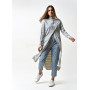 Shirt "Deina-8" gray-green color with geometric print