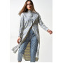 Shirt "Deina-8" gray-green color with geometric print