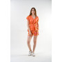 Shirt "Milena" orange color with embroidery