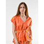 Shirt "Milena" orange color with embroidery