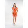 Shirt "Milena" orange color with embroidery