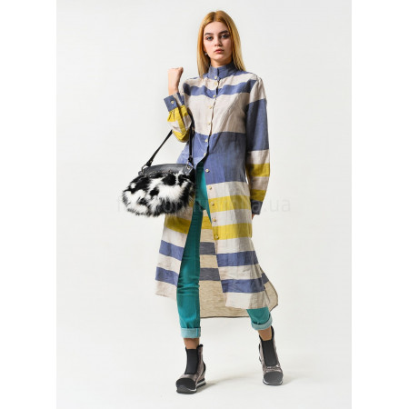 Shirt "Deina-8" milky-colored with colored stripes