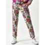 Trousers "Sport" milky color with a floral print