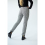 Trousers "Valentina" black and white color in a cage