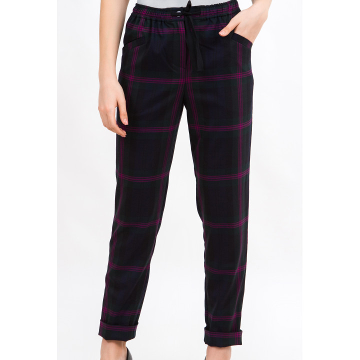 Trousers "Djad-4" black in a cage